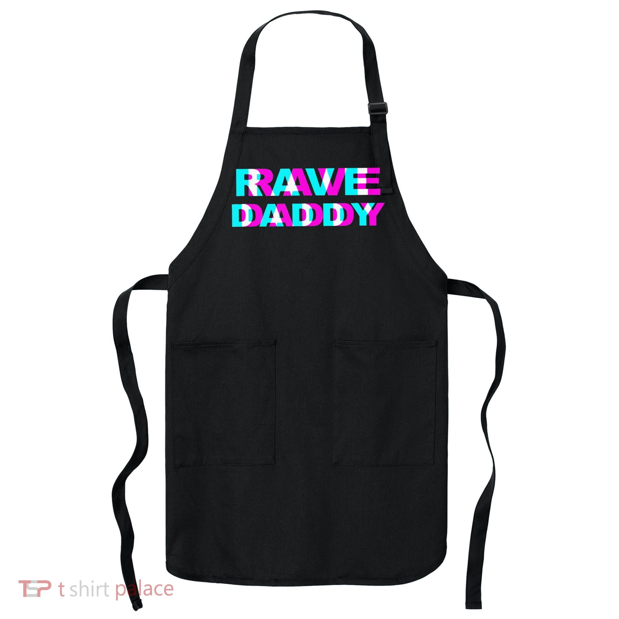 Rave Daddy EDM Music Festival Father Optical Illusion Trippy Apron