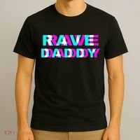 Rave Daddy EDM Music Festival Father Optical Illusion Trippy T-Shirt thumb 3