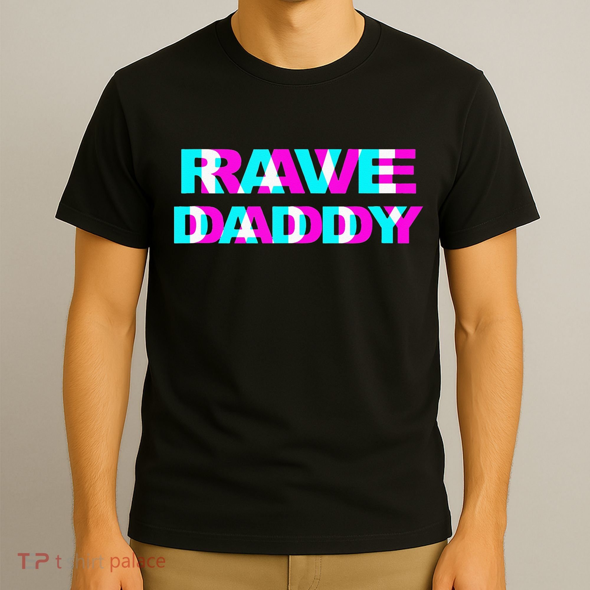 Rave Daddy EDM Music Festival Father Optical Illusion Trippy T-Shirt