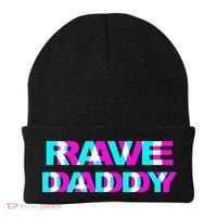 Rave Daddy EDM Music Festival Father Optical Illusion Trippy Beanie thumb 0