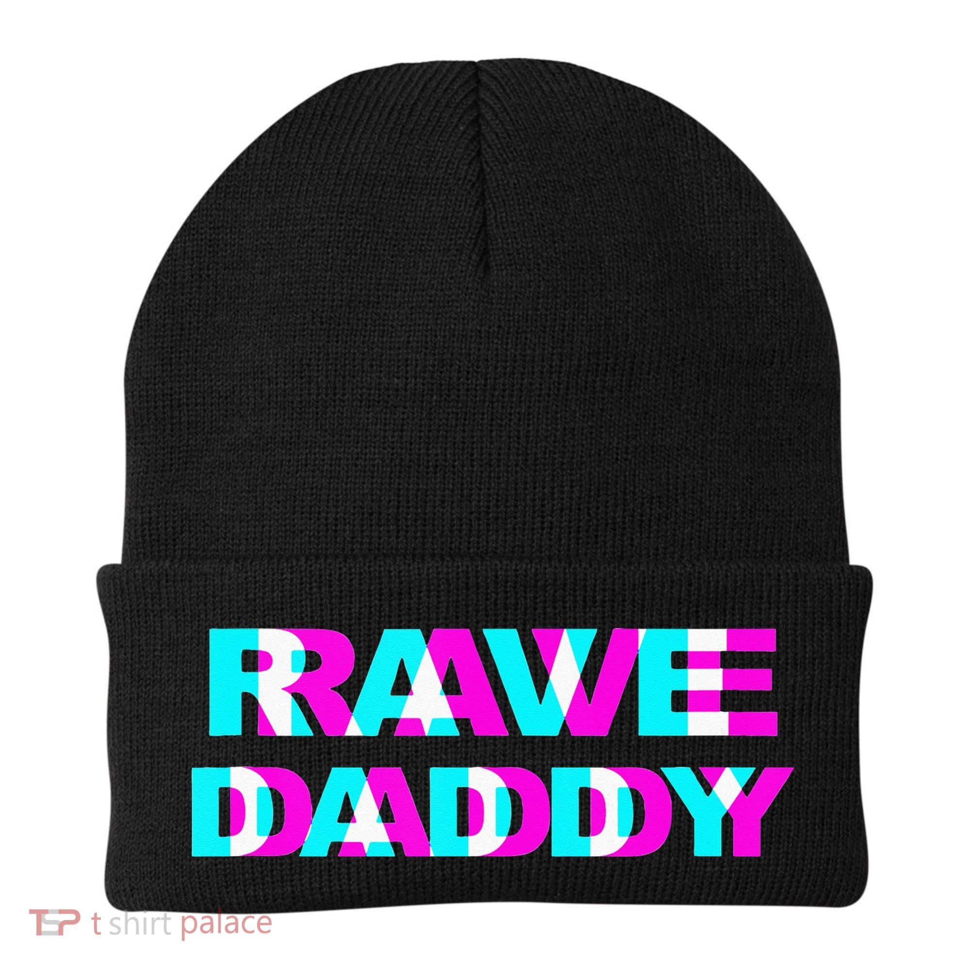 Rave Daddy EDM Music Festival Father Optical Illusion Trippy Beanie