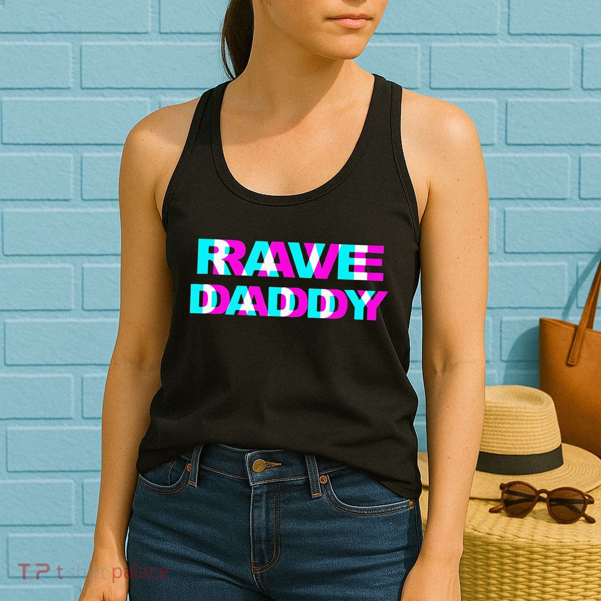 Rave Daddy EDM Music Festival Father Optical Illusion Trippy Women's Tank Top