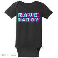 Rave Daddy EDM Music Festival Father Optical Illusion Trippy Baby Bodysuit thumb 0