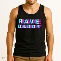 Rave Daddy EDM Music Festival Father Optical Illusion Trippy Tank Top thumb 3