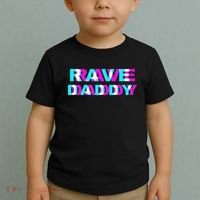 Rave Daddy EDM Music Festival Father Optical Illusion Trippy Toddler T-Shirt thumb 2