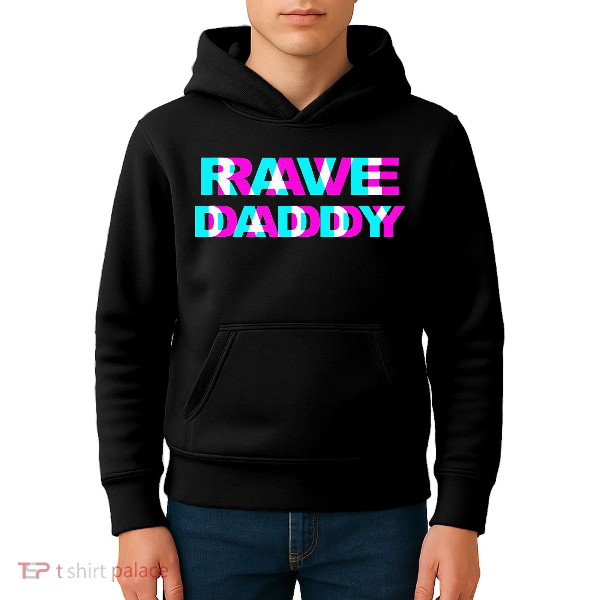 Rave Daddy EDM Music Festival Father Optical Illusion Trippy Kids Hoodie