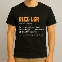 Rizzler Definition Funny Meme Quote Gen Z Alpha Rizz Up T-Shirt thumb 3