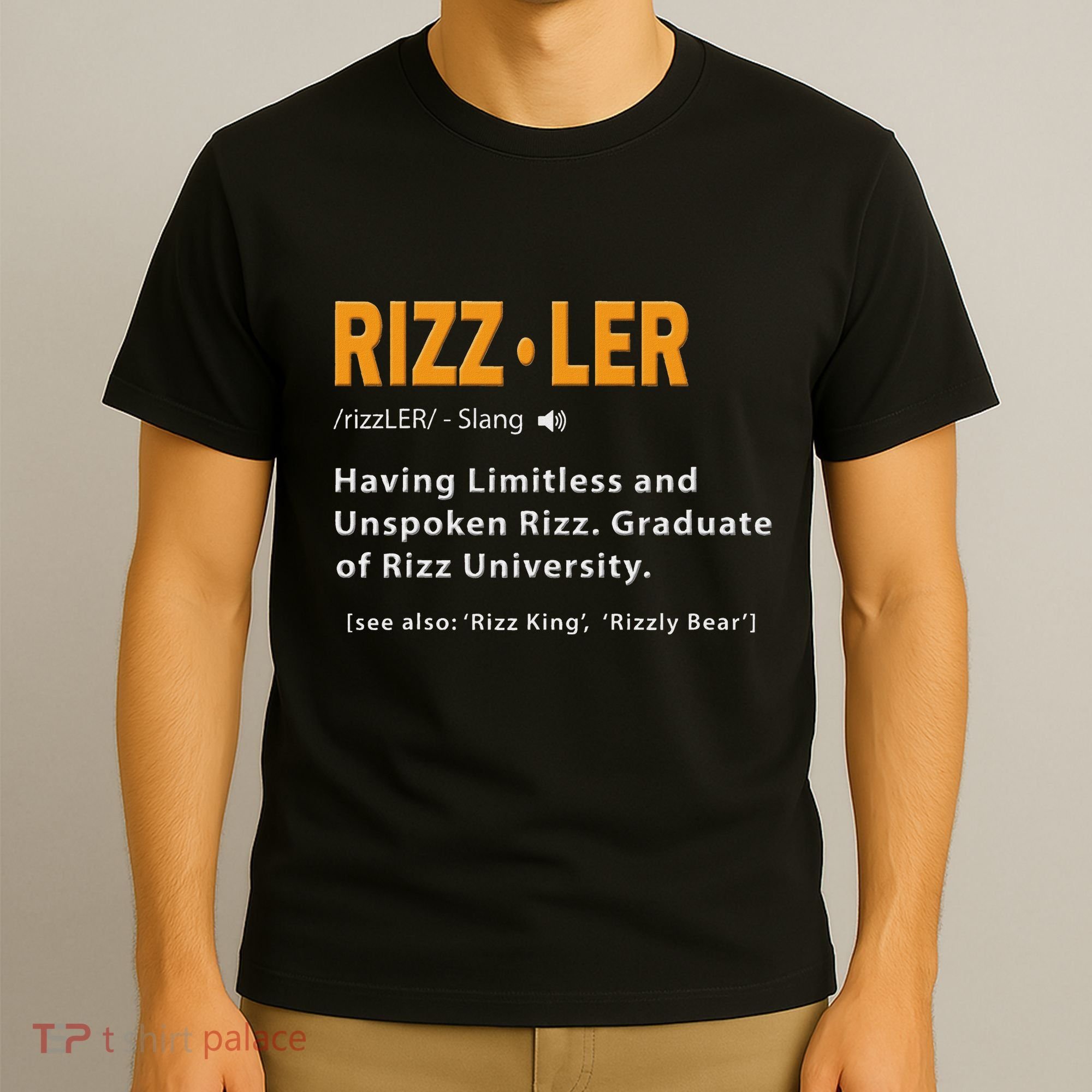 Rizzler Definition Funny Meme Quote Gen Z Alpha Rizz Up T-Shirt