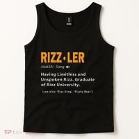 Rizzler Definition Funny Meme Quote Gen Z Alpha Rizz Up Tank Top thumb 2