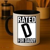 Rated D For Daddy Funny Gift For Dad Coffee Mug thumb 4