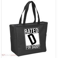 Rated D For Daddy Funny Gift For Dad Tote Bag thumb 2