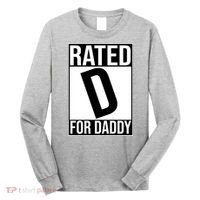 Rated D For Daddy Funny Gift For Dad Long Sleeve Shirt thumb 0