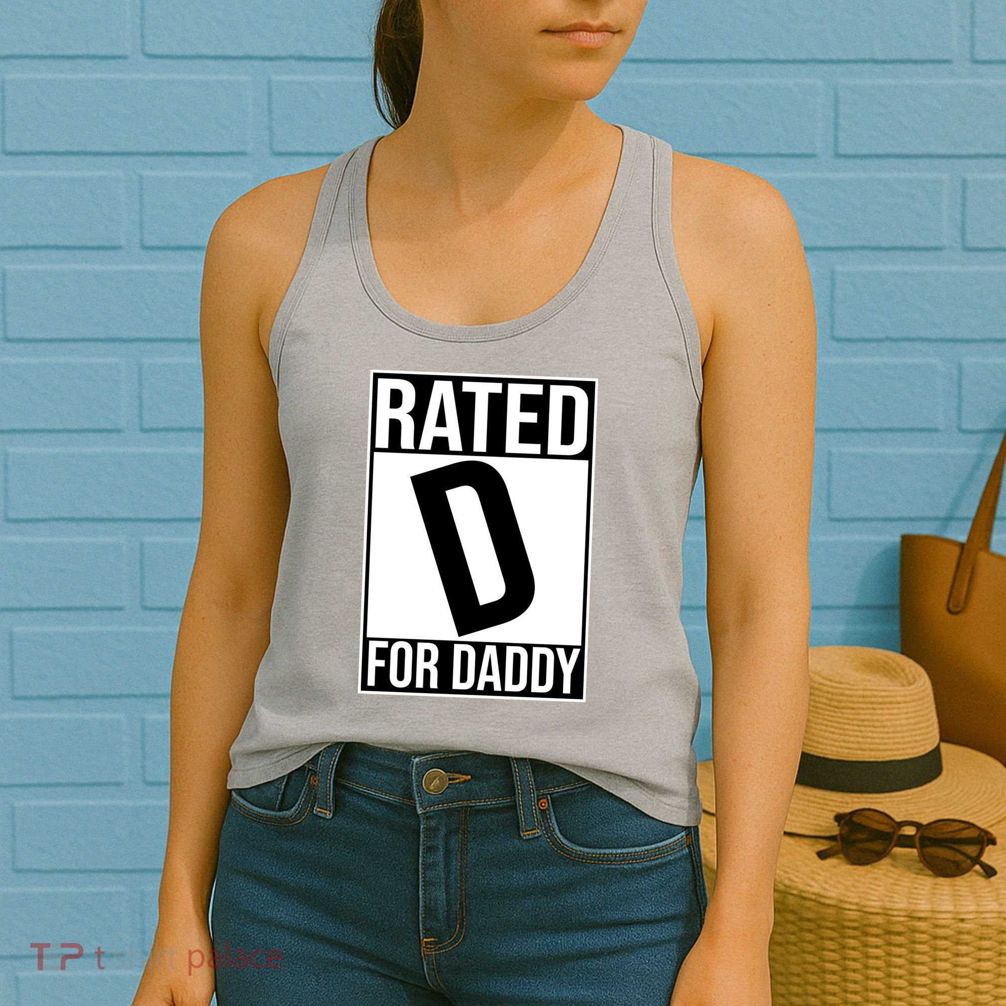 Rated D For Daddy Funny Gift For Dad Women's Tank Top
