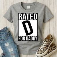 Rated D For Daddy Funny Gift For Dad Women's T-Shirt thumb 3