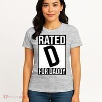 Rated D For Daddy Funny Gift For Dad Women's T-Shirt thumb 4