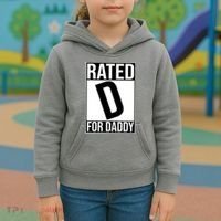 Rated D For Daddy Funny Gift For Dad Kids Hoodie thumb 3