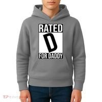 Rated D For Daddy Funny Gift For Dad Kids Hoodie thumb 4