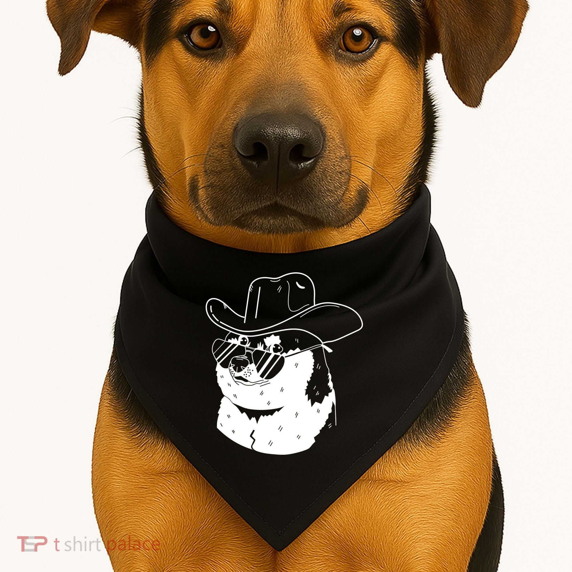 Rodeo Doge Funny Dogecoin USA-Made Doggie Bandana