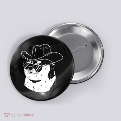 Rodeo Doge Funny Dogecoin Button