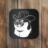 Rodeo Doge Funny Dogecoin Coaster thumb 0