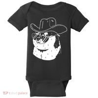 Rodeo Doge Funny Dogecoin Baby Bodysuit thumb 0