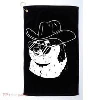 Rodeo Doge Funny Dogecoin Golf Towel thumb 0