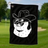 Rodeo Doge Funny Dogecoin Golf Towel thumb 1