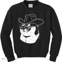 Rodeo Doge Funny Dogecoin Kids Sweatshirt thumb 0
