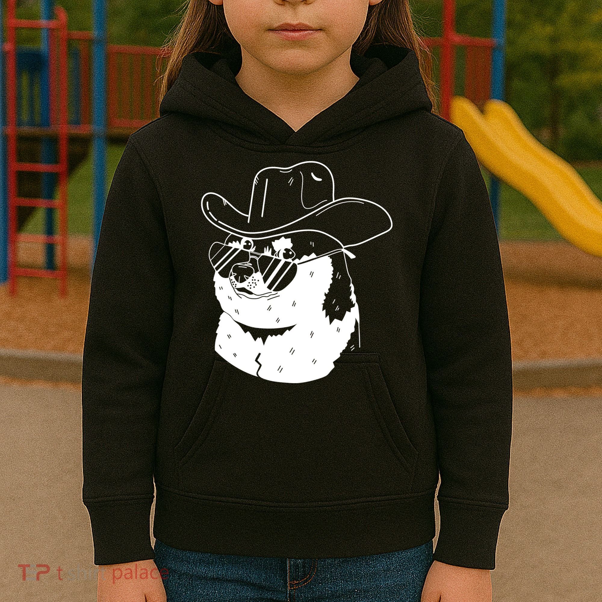 Rodeo Doge Funny Dogecoin Kids Hoodie