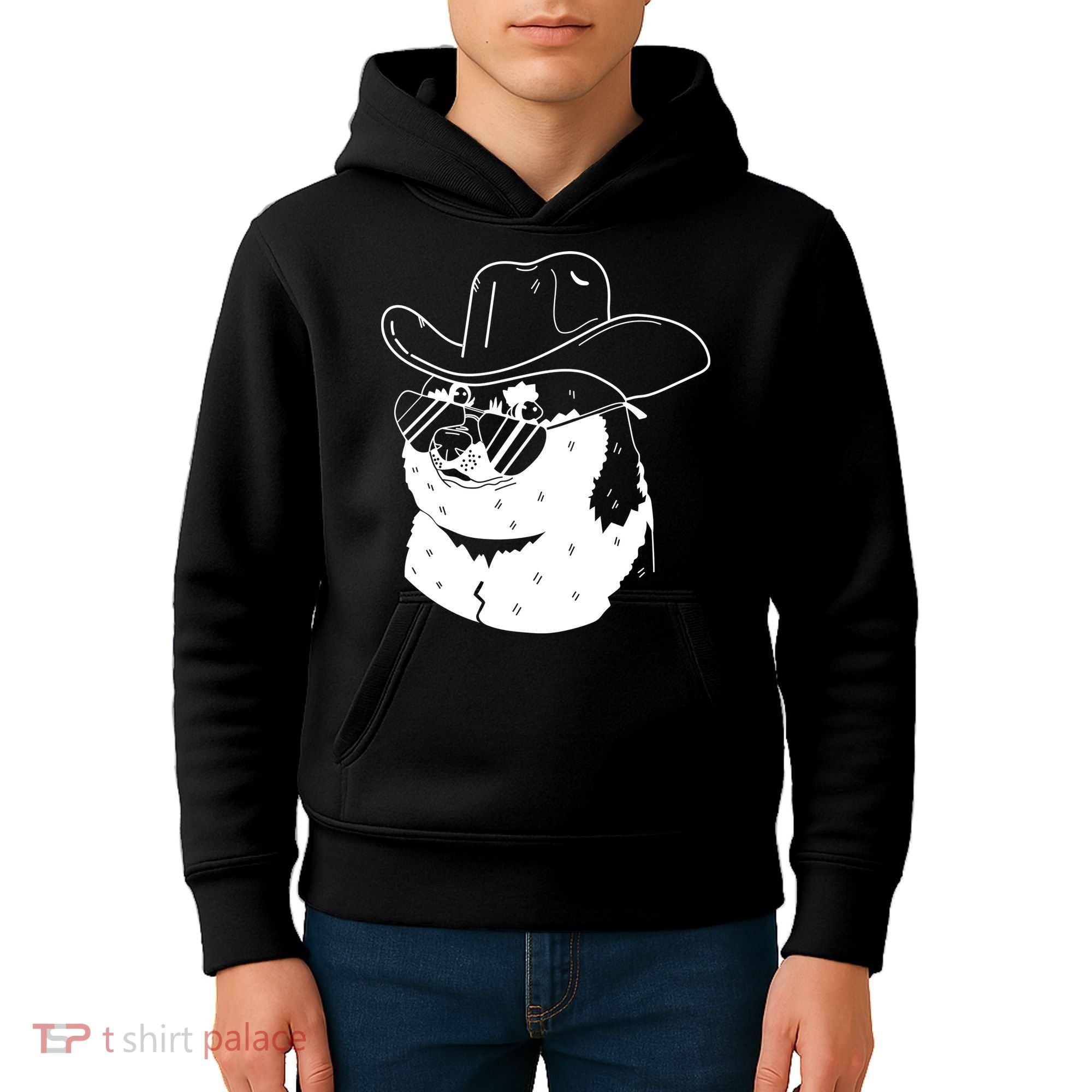 Rodeo Doge Funny Dogecoin Kids Hoodie