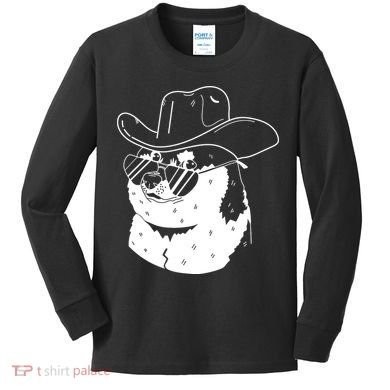 Rodeo Doge Funny Dogecoin Kids Long Sleeve Shirt
