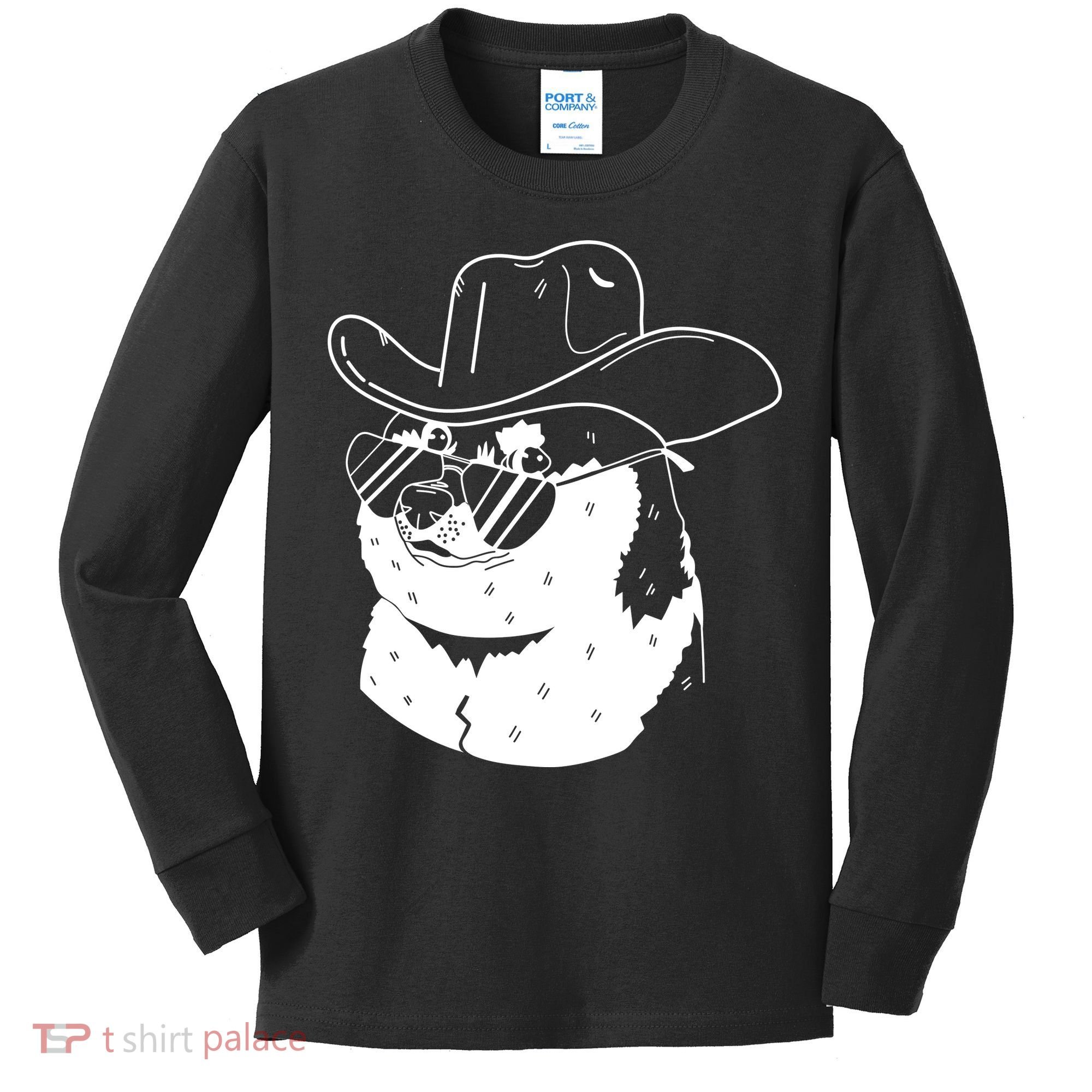 Rodeo Doge Funny Dogecoin Kids Long Sleeve Shirt