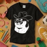 Rodeo Doge Funny Dogecoin Kids T-Shirt thumb 3