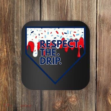 Respect Drip For Ice Cream Spinkle Coaster