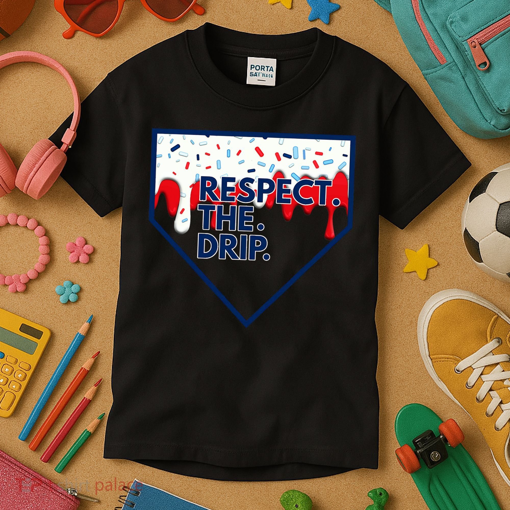 Respect Drip For Ice Cream Spinkle Kids T-Shirt