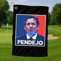 Ron DeSantis Florida Governor Pendejo Anti Desantis Golf Towel thumb 1