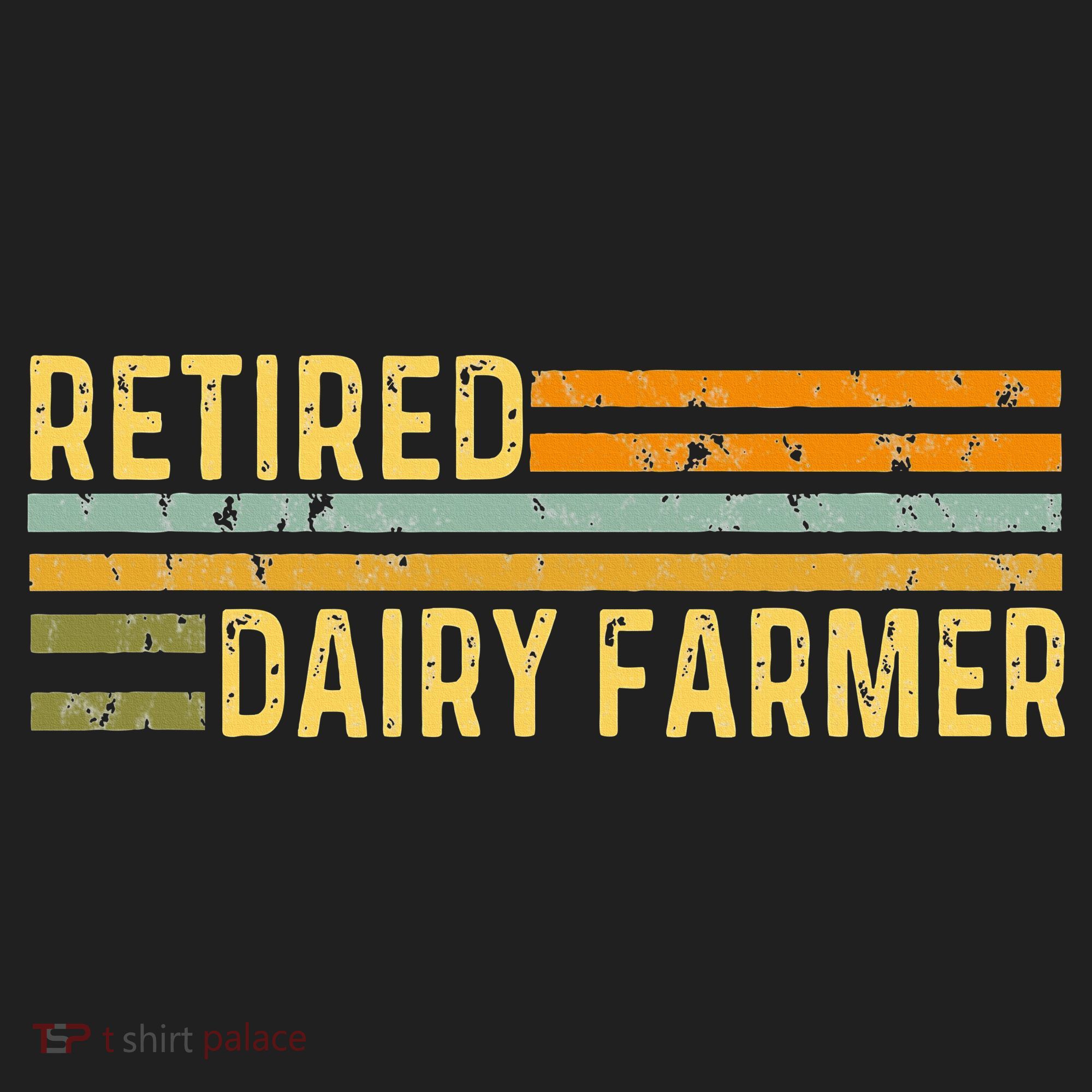 Retired Dairy Farmer Distressed Retirement Retire Cow Cattle Comfort Colors Heavyweight Long Sleeve T-Shirt