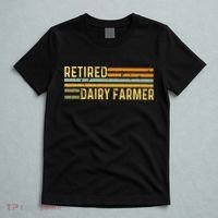 Retired Dairy Farmer Distressed Retirement Retire Cow Cattle T-Shirt thumb 5