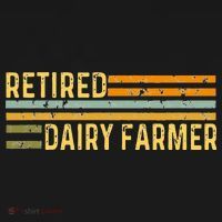 Retired Dairy Farmer Distressed Retirement Retire Cow Cattle Pajama Set thumb 2
