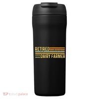 Retired Dairy Farmer Distressed Retirement Retire Cow Cattle 24oz Duet Stainless Steel Tumbler thumb 0
