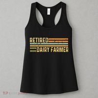 Retired Dairy Farmer Distressed Retirement Retire Cow Cattle Women's Tank Top thumb 3