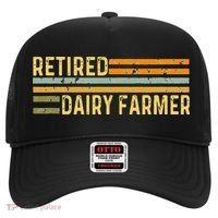 Retired Dairy Farmer Distressed Retirement Retire Cow Cattle Hat thumb 0