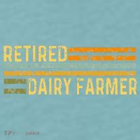 Retired Dairy Farmer Distressed Retirement Retire Cow Cattle Sueded Cloud Jersey T-Shirt thumb 2