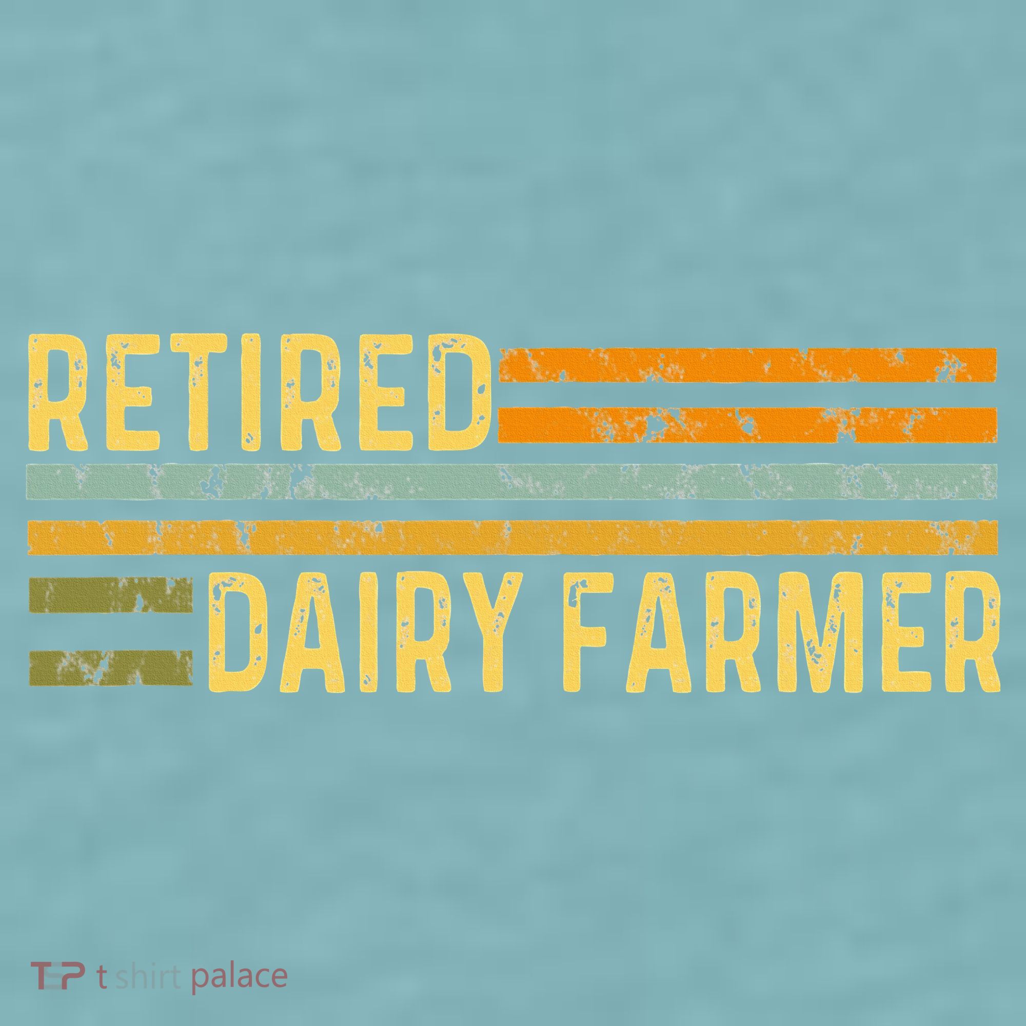Retired Dairy Farmer Distressed Retirement Retire Cow Cattle Sueded Cloud Jersey T-Shirt