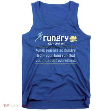 Rungry Definition Funny Runner Marathon Quote Love Running Tank Top
