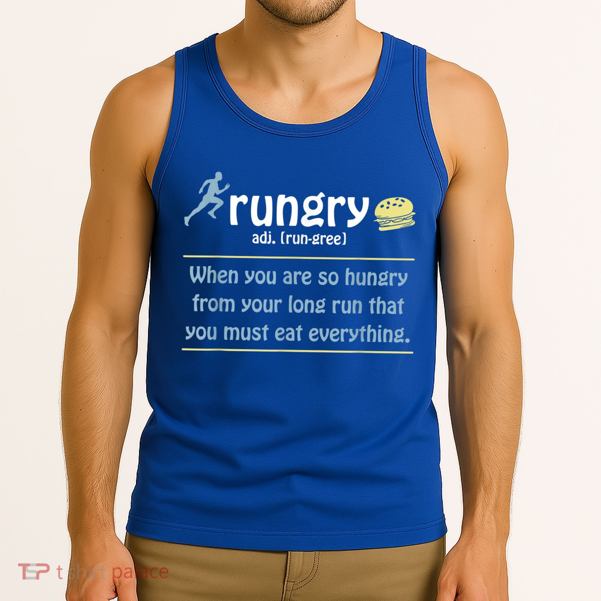 Rungry Definition Funny Runner Marathon Quote Love Running Tank Top