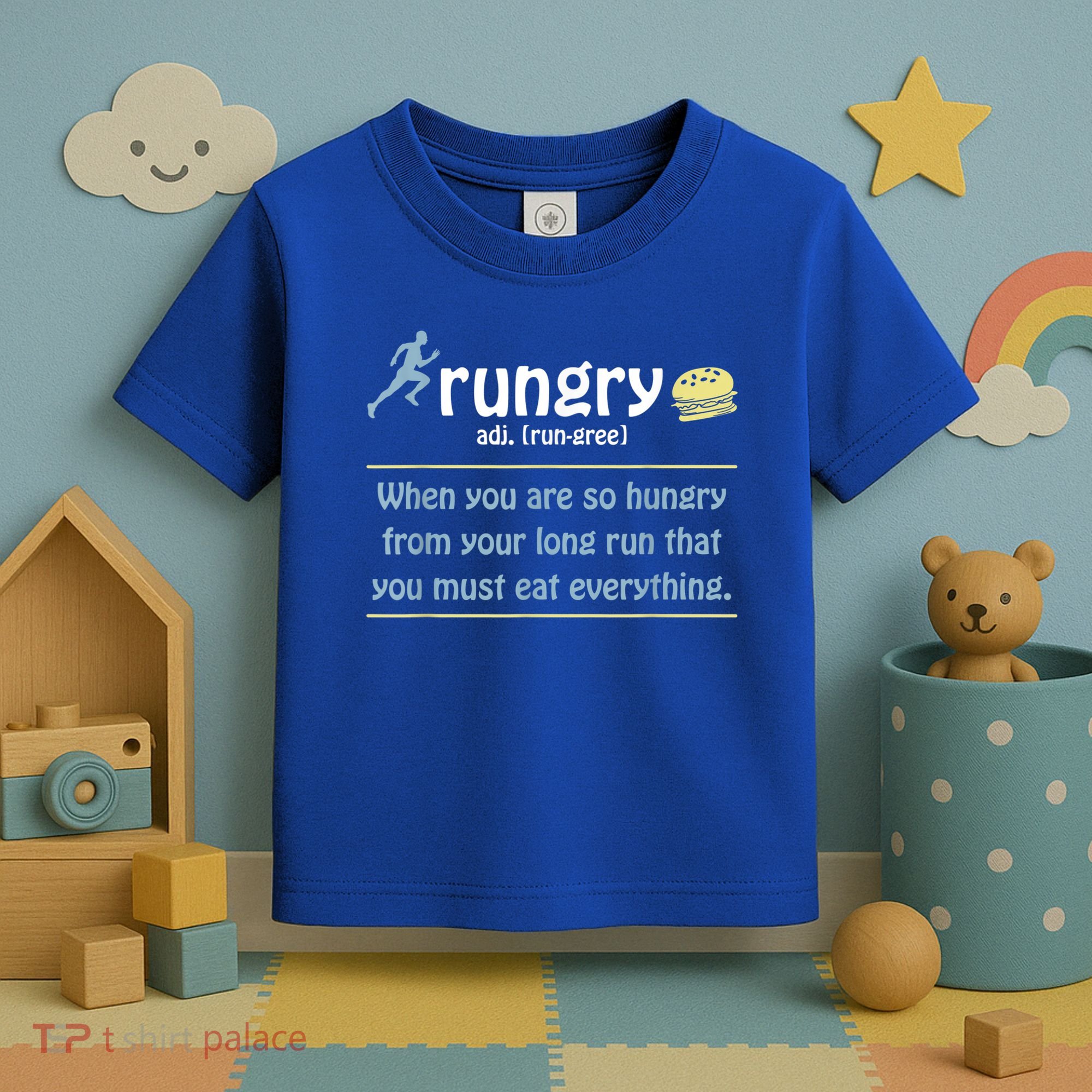 Rungry Definition Funny Runner Marathon Quote Love Running Toddler T-Shirt