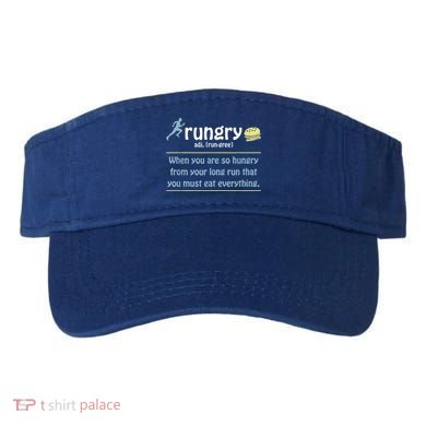 Rungry Definition Funny Runner Marathon Quote Love Running Visor