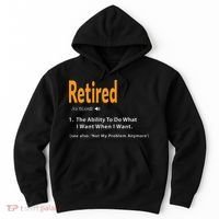 Retired Definition Funny Retirement Gag Gift Hoodie thumb 0