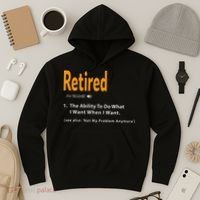 Retired Definition Funny Retirement Gag Gift Hoodie thumb 3